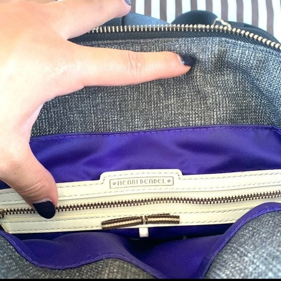 Henri Bendel Lrg JetSetter Bag Blk/Gray - Picture 5 of 11